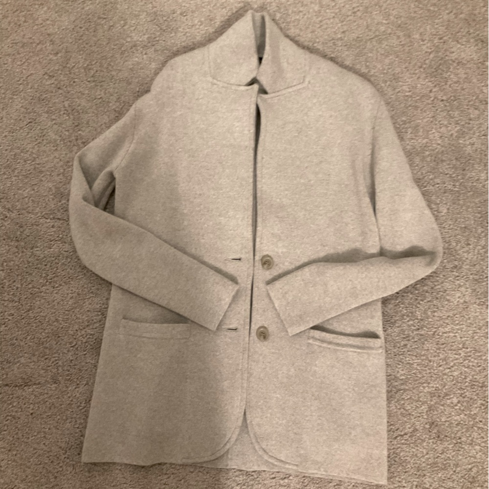 Jcrew Grey Sweater Blazer